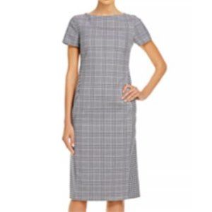 Boss Checkered Sheath Dress, Size 0